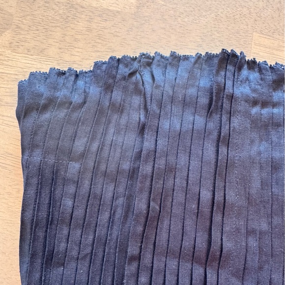 STAUD Parma Strapless Pintuck Linen Corset Top Black Size 6 NWT - Picture 4 of 13